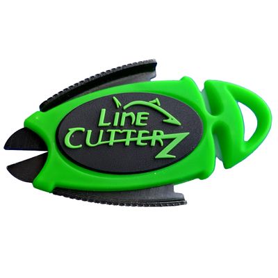 Line Cutterz Patented Dual Hybrid Ceramic Cutter + Stainless Steel Micro Scissors Fishing Line Snipper - Green
