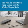 Kensington Slim N17 2.0 Keyed Dual Head Laptop Lock for Wedge-Shaped Slots (K60508WW) view 2