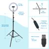 Video Conference Kit Essentials+ for Hybrid/Remote Work on Zoom, Teams, WebEx, GoToMeeting, Skype, Google Meets, OBS (Ring Light with Stand, Chromakey Green Screen, Lavalier Microphone) view 3