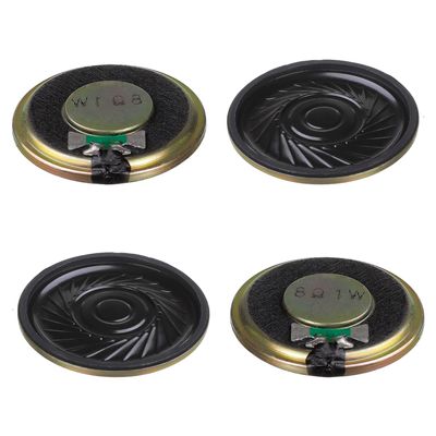 Aicosineg 4Pcs DIY Magnetic Speaker 1W 8 Ohm 36mm Diameter Round Shape Replacement Loudspeaker