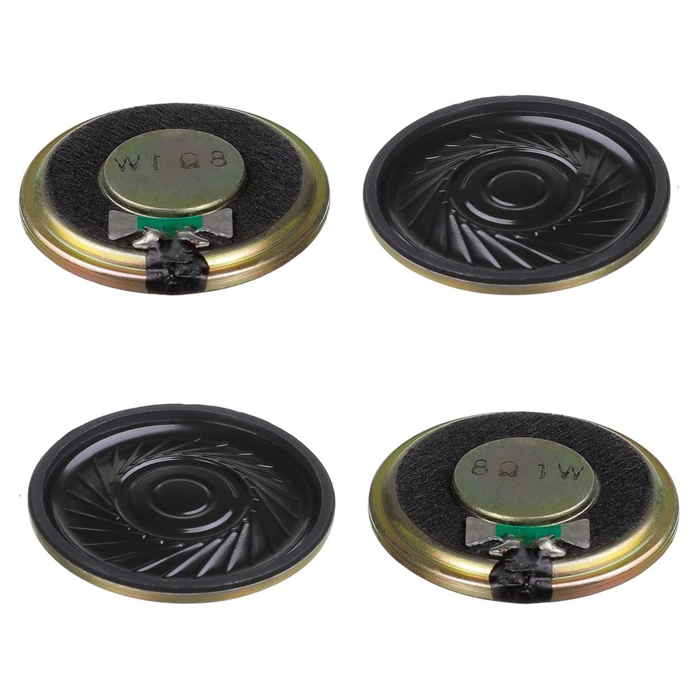 Aicosineg 4Pcs DIY Magnetic Speaker 1W 8 Ohm 36mm Diameter Round Shape Replacement Loudspeaker