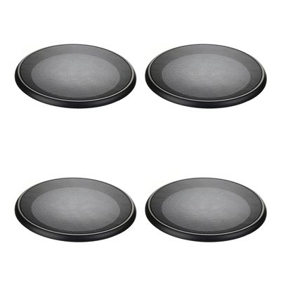 Bettomshin 4Pcs 6.5inch Speaker Grill Mesh Decorative Circle Woofer Guard Protector Cover Audio Accessories Black Cloth Cover