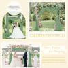FUHSY Wedding Arch Draping Fabric Sage Green 20FT 2 Panels Chiffon Fabric Drapery Party Ceiling Drapes Archway Drapes for Wedding Sheer Voile Scarf Sheer Drapes for Reception Swag Decor view 4