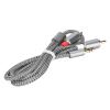 01 02 015 Audio Adapter Auxiliary Cable, Sensitive Stereo Anti Interference 3.5mm to 2RCA Audio Cord for Speaker for Desktops for Laptops view 1