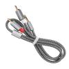 01 02 015 Audio Adapter Auxiliary Cable, Sensitive Stereo Anti Interference 3.5mm to 2RCA Audio Cord for Speaker for Desktops for Laptops view 2