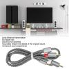 01 02 015 Audio Adapter Auxiliary Cable, Sensitive Stereo Anti Interference 3.5mm to 2RCA Audio Cord for Speaker for Desktops for Laptops view 4