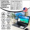 Synerlogic (5pcs) Chrome OS Reference Keyboard Shortcut Sticker - No-Residue Laminated Vinyl for Any Brand Chromebook Laptop Running Chrome OS (White/5) view 2