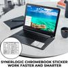 Synerlogic (5pcs) Chrome OS Reference Keyboard Shortcut Sticker - No-Residue Laminated Vinyl for Any Brand Chromebook Laptop Running Chrome OS (White/5) view 4