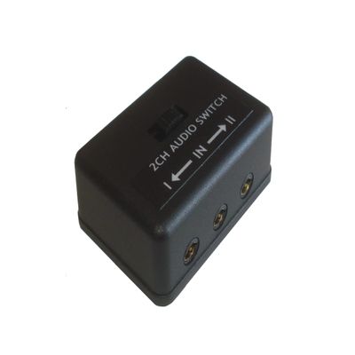 Two channel Audio Switch Box 1/8' 3.5mm ab Speaker switcher TRS & TRRS Switch Headphones jack