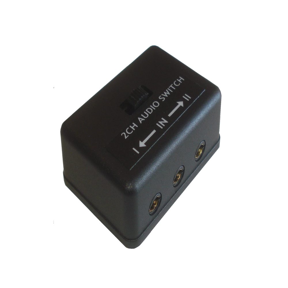 Two channel Audio Switch Box 1/8' 3.5mm ab Speaker switcher TRS & TRRS Switch Headphones jack