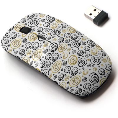 2.4G Wireless Mouse with Cute Pattern Design for All Laptops and Desktops with Nano Receiver - Patterns Sketch Styles Trendy