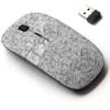 2.4G Wireless Mouse with Cute Pattern Design for All Laptops and Desktops with Nano Receiver - Black White Triangles Style view 1