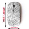 2.4G Wireless Mouse with Cute Pattern Design for All Laptops and Desktops with Nano Receiver - Black White Triangles Style view 2
