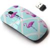 2.4G Wireless Mouse with Cute Pattern Design for All Laptops and Desktops with Nano Receiver - Floral Tropical view 1