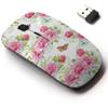 2.4G Wireless Mouse with Cute Pattern Design for All Laptops and Desktops with Nano Receiver - Floral Ornament view 1