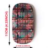 2.4G Wireless Mouse with Cute Pattern Design for All Laptops and Desktops with Nano Receiver - Floral Tropical Gingham Checks view 2