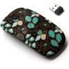 2.4G Wireless Mouse with Cute Pattern Design for All Laptops and Desktops with Nano Receiver - Floral view 1