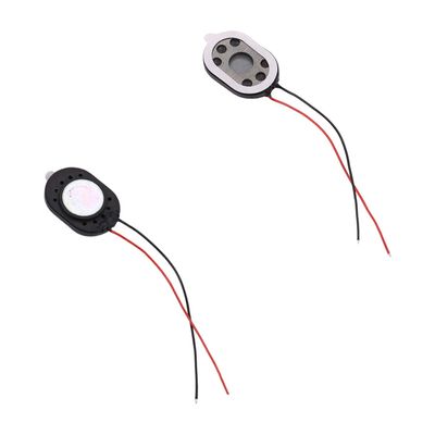 Jutagoss 2Pcs DIY Magnetic Speaker Replacement Tiny Speaker 1W 8 Ohm 20 x 14 x 3mmL x W x H Oval Shape Loudspeaker