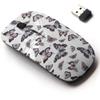 2.4G Wireless Mouse with Cute Pattern Design for All Laptops and Desktops with Nano Receiver - Butterflies view 1