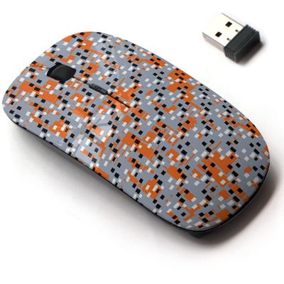 2.4G Wireless Mouse with Cute Pattern Design for All Laptops and Desktops with Nano Receiver - Block