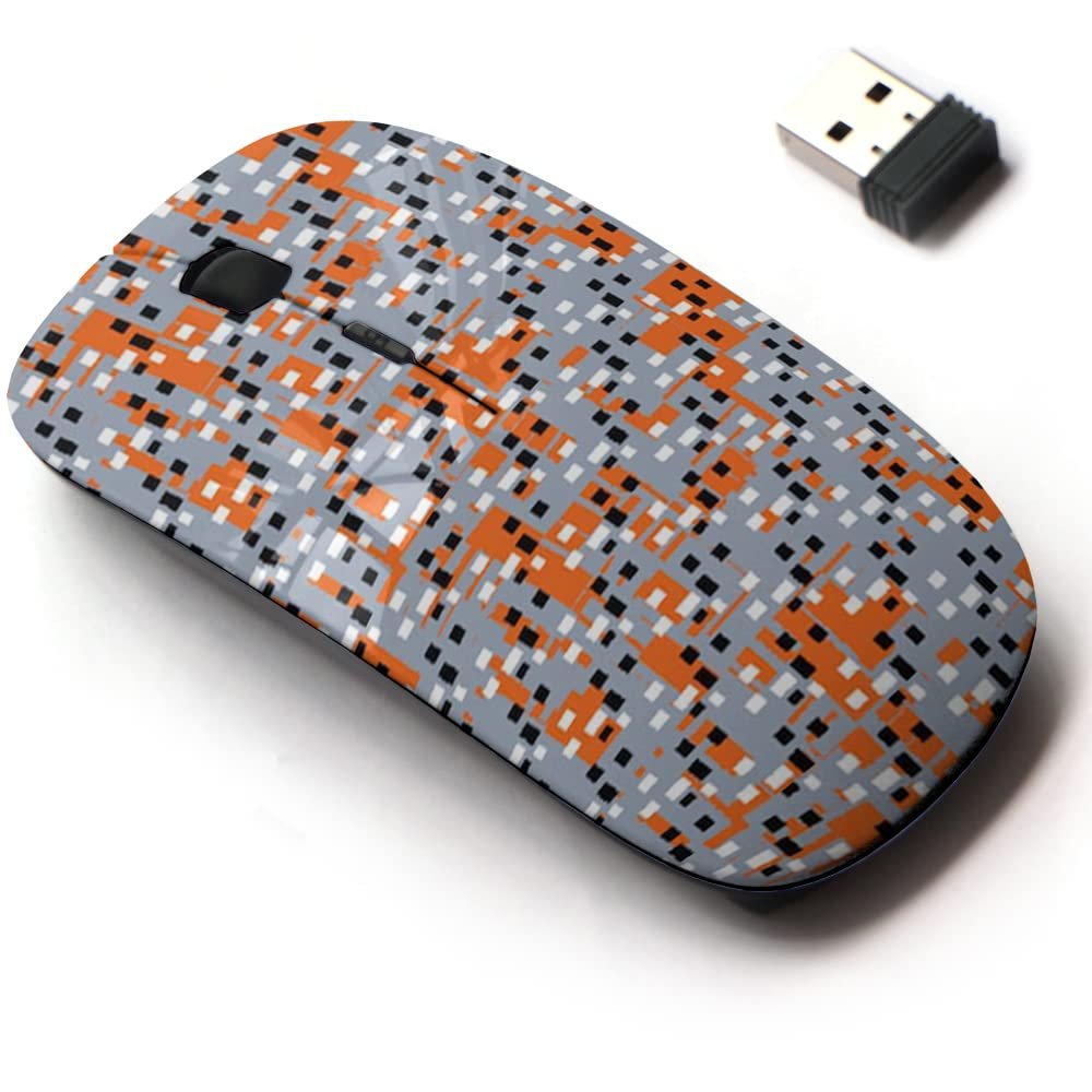 2.4G Wireless Mouse with Cute Pattern Design for All Laptops and Desktops with Nano Receiver - Block