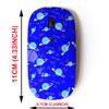 2.4G Wireless Mouse with Cute Pattern Design for All Laptops and Desktops with Nano Receiver - Blue Planet Saturn view 2