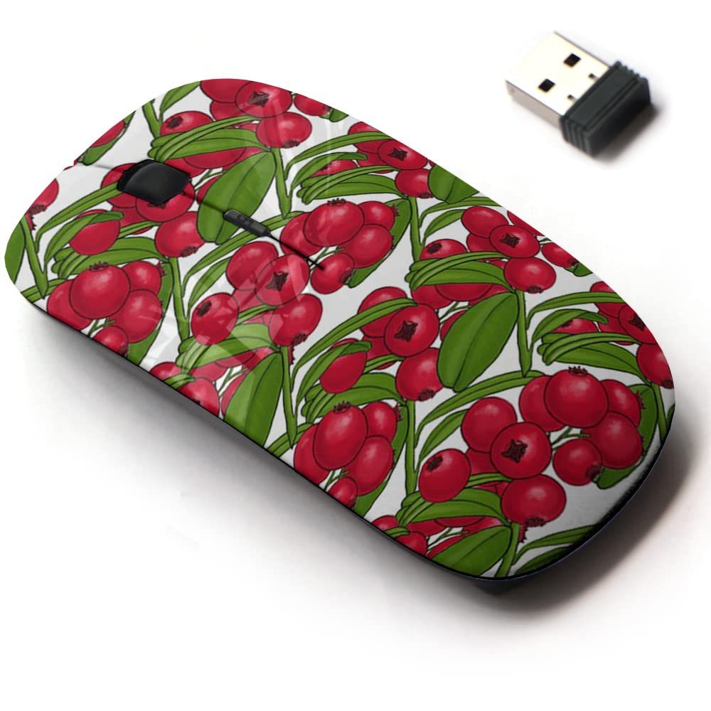 2.4G Wireless Mouse with Cute Pattern Design for All Laptops and Desktops with Nano Receiver - Berries Fresh