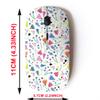2.4G Wireless Mouse with Cute Pattern Design for All Laptops and Desktops with Nano Receiver - Ethnic Style Flowers view 2