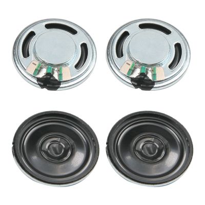 Jutagoss 4Pcs DIY Magnetic Speaker Replacement Tiny Speaker 0.5W 8 Ohm 23mm Diameter Round Shape Loudspeaker
