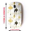 2.4G Wireless Mouse with Cute Pattern Design for All Laptops and Desktops with Nano Receiver - Christmas Balls Gold view 2