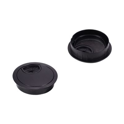 Bettomshin 2.01" Desk Grommet Zinc Alloy 51mm Cable Hole Cover Cord Desk Grommets Arrange Wires Organizer for Home Office Desk Cable Cord Black 4Pcs