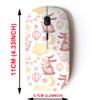 CJCBROES 2.4G Wireless Mouse with Cute Pattern Design for All Laptops and Desktops with Nano Receiver - Watercolor Cute Bunny view 2