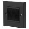 HERCHR Brush Wall Plate, Cable Wall Plate, Cable Pass Through Insert for Wires with Single Gang Cable Access Strap for Coaxial Cables Home Theater(Black) view 1