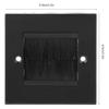 HERCHR Brush Wall Plate, Cable Wall Plate, Cable Pass Through Insert for Wires with Single Gang Cable Access Strap for Coaxial Cables Home Theater(Black) view 3