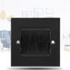 HERCHR Brush Wall Plate, Cable Wall Plate, Cable Pass Through Insert for Wires with Single Gang Cable Access Strap for Coaxial Cables Home Theater(Black) view 4