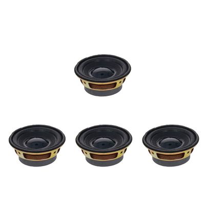 Aicosineg 4Pcs DIY Magnetic Speaker 1W 4 Ohm 50mm Diameter Round Shape Replacement Loudspeaker