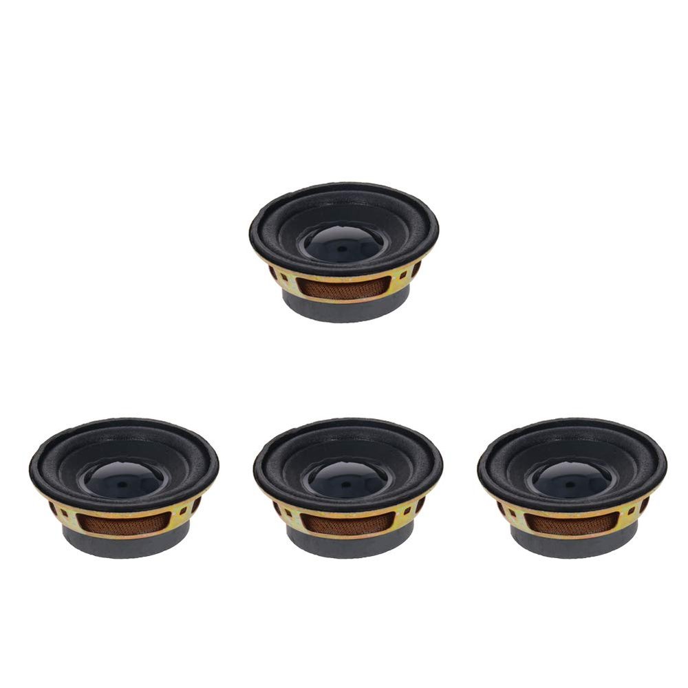 Aicosineg 4Pcs DIY Magnetic Speaker 1W 4 Ohm 50mm Diameter Round Shape Replacement Loudspeaker