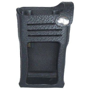 Leather Case with Full Display and 3" Fixed Loop D-Ring for Motorola MOTOTRBO XPR7550e, XPR7550, XPR7580e, XPR7580, PMLN5838, PMLN5838A