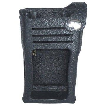 Leather Case with Full Display and 3" Fixed Loop D-Ring for Motorola MOTOTRBO XPR7550e, XPR7550, XPR7580e, XPR7580, PMLN5838, PMLN5838A