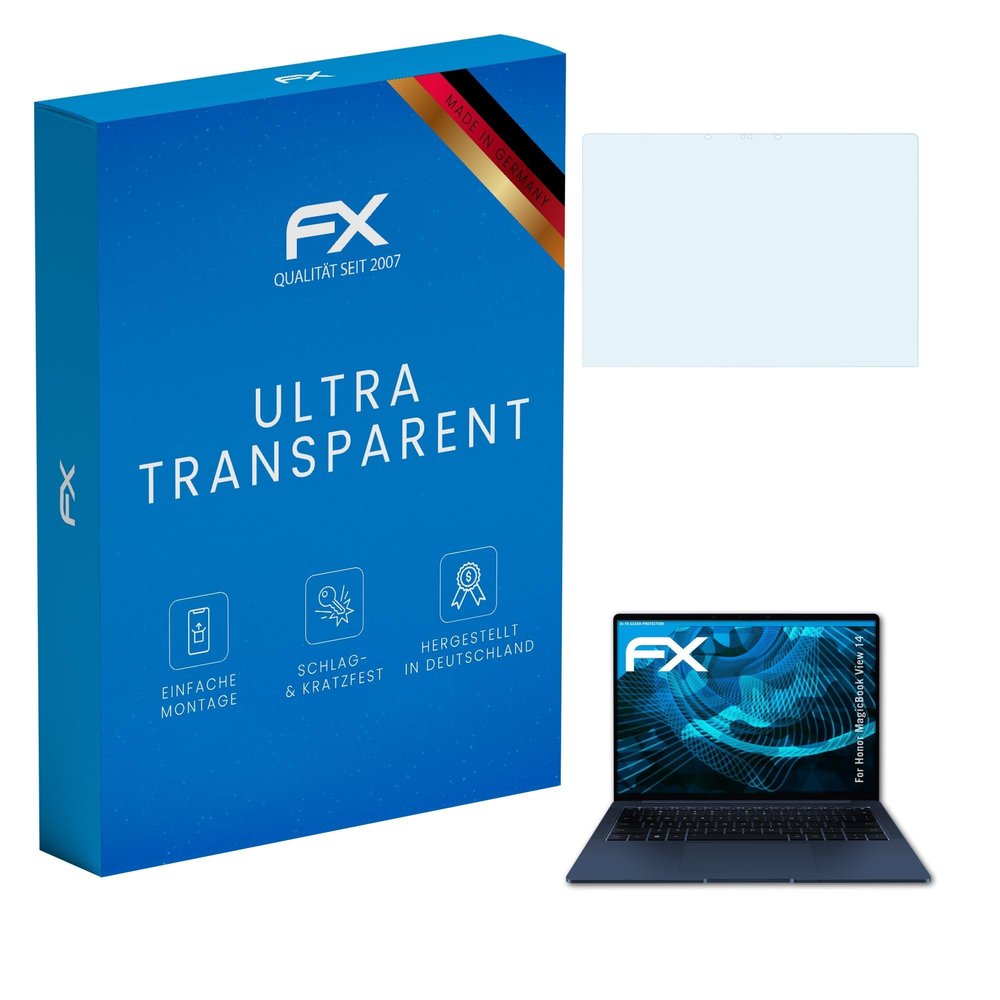 atFoliX Screen Protection Film compatible with Honor MagicBook View 14 Screen Protector, ultra-clear FX Protective Film (2X)