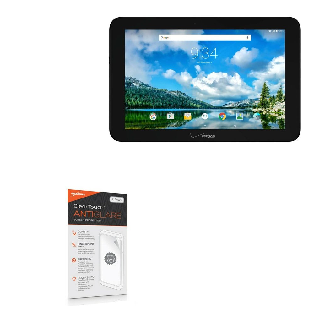 BoxWave Screen Protector Compatible with Verizon Ellipsis 10 - ClearTouch Anti-Glare (2-Pack), Anti-Fingerprint Matte Film Skin