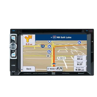 Dual Electronics XNAV267BT 6.2-inch LED Backlit Double DIN Car Stereo with Built-in Navigation | Built-n Bluetooth | Direct USB Control iPhone Devices | CD & DVD Player