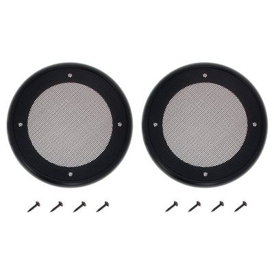 2Pcs 5.5inch /139mm Speaker Grill Mesh Decorative Circle Woofer Guard Protector Cover Audio Accessories Black Cloth Cover,Aicosineg