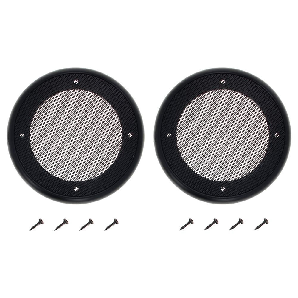 2Pcs 5.5inch /139mm Speaker Grill Mesh Decorative Circle Woofer Guard Protector Cover Audio Accessories Black Cloth Cover,Aicosineg