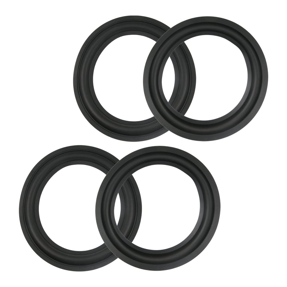6.5 Inch Speaker Rubber Edge Surround Rings Replacement Parts for Speaker Repair or DIY 4Pcs,Aicosineg