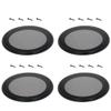 4Pcs 6.5inch Speaker Grill Mesh Decorative Circle Woofer Guard Protector Cover Audio Accessories Black Cloth Cover,Aicosineg view 1