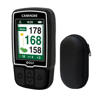 CANMORE HG200 Golf GPS Handheld & Case - Full-Color Display with 41,000+ Essential Golf Course Data and Score Sheet - Water Resistant, Black