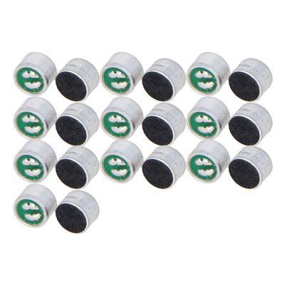 Aicosineg 20Pcs 9767-62DB Electret Microphone Pickup 9.7mm x 7mm Cylindrical Condenser MIC with Solder Joint for PCB