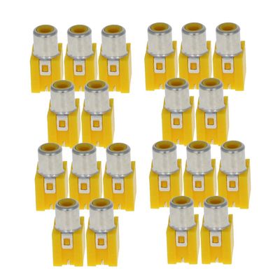 Aicosineg 30Pcs PCB Panel Mount Single RCA Socket Female Jack Audio Video AV Connector Yellow RCA-101