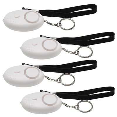 Safe Sound Personal Alarm 4 Pack 120DB Personal Security Alarm Keychain with LED Lights, Emergency Safety Alarm for Women, Men, Children, Elderly White,Aicosineg